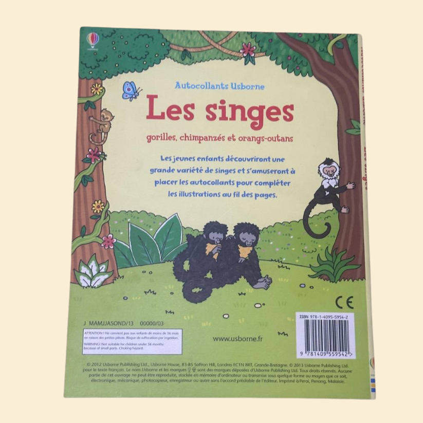Les singe gorilles chimpanzé et orangs avec plus 130autocollants