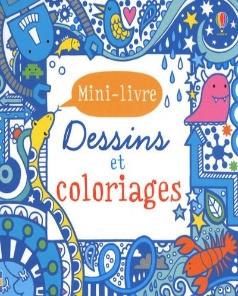 Mini-livre Dessins et coloriages Bleu