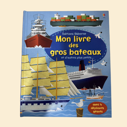 MON LIVRE DES bateaux et d’autres plus petits avec 4 dépliants géants