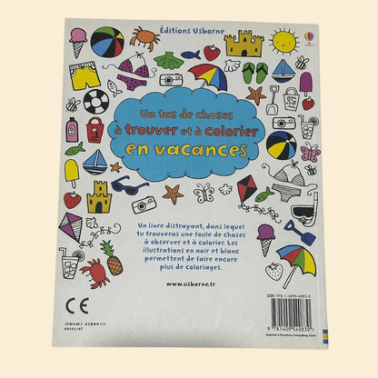 MON GRAND livre de choses à trouver et à  colorier en vacances