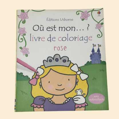 Où est mon.....? livre de coloriage rose
