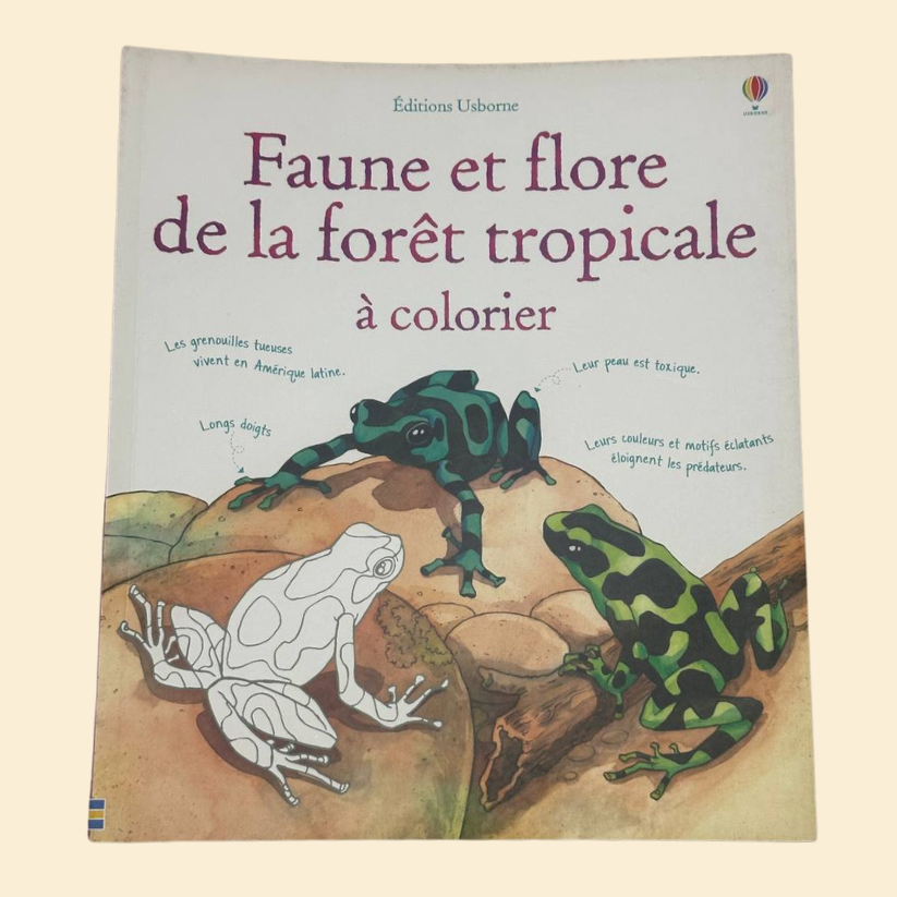 Faune  et flore de la forêt tropical  à colorier