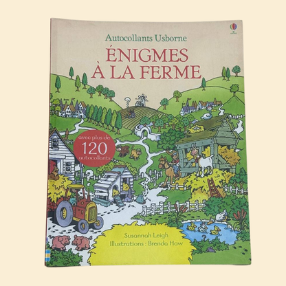 ENIGMES à LA FERME avec plus 120 autocollants