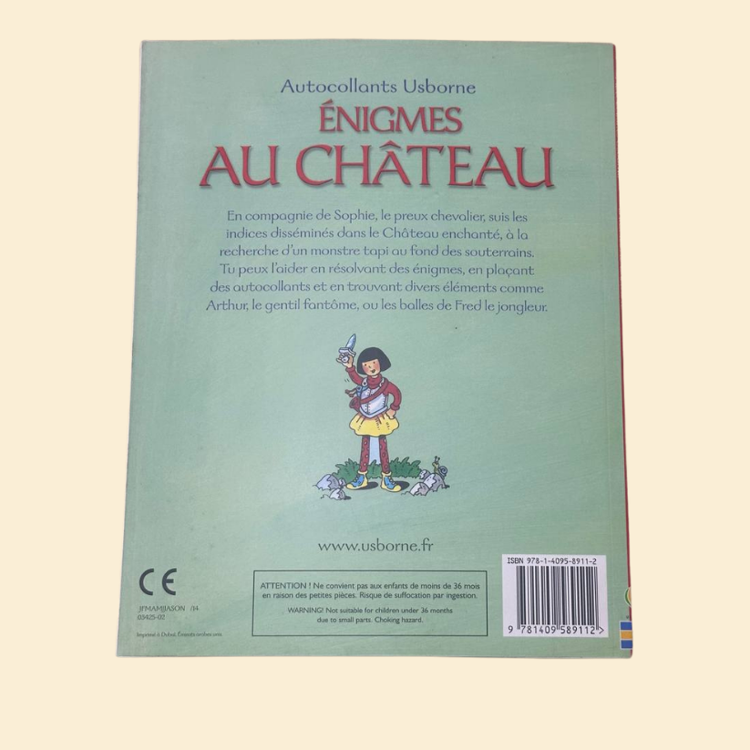 ÉNIGMES  AU CHÂTEAU  avec plus de 100 autocollant