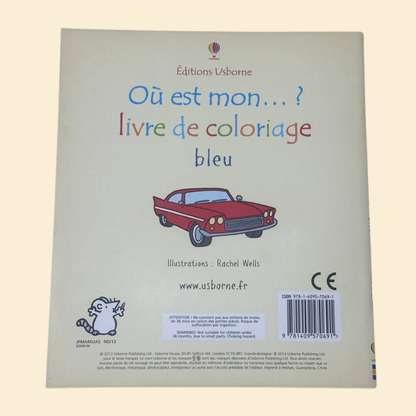 Où est mon.....? livre de coloriage bleu