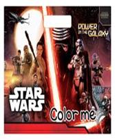 THE FORCE AWAKENS STAR WARS COLOR ME WITH STICKERS POWER IN THE GALAXY