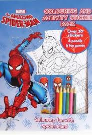 MARVEL THE AMAZING SPIDER-MAN COLOURING AND ACTIVITY STICKER PACK OVER 20 STICKERS 6 PENCILS 6 FUN G