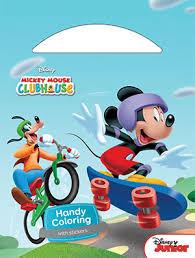 DISNEY MICKEY MOUSE CLUPHOUSE HANDY COLORING WITH STICKERS DISNEY JUNIOR