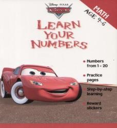 DISNEY PIXAR CARS LEARN YOUR NUMBERS MATH 4-6 AGE