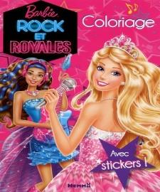 BARBIE ROCK ET ROYALES COLORIAGE AVEC STICKERS !