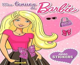 mes tenues de Barbie avec stickers