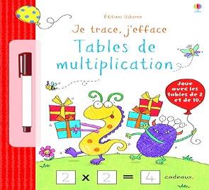 Je trace, J'efface Tables de multiplication Joue avec les tables de 2 et de