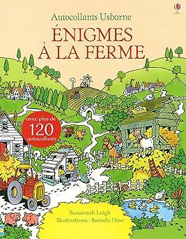 Autocollants Usborne Enigmes à la ferme avec plus de 120 autocollants